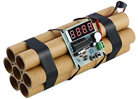 Unechte Dynamit Stange Scherzartikel,Fake Bomben Film Requisiten für Filmbühne,DIY Countdown Streich Trick Dynamite Spielzeug Passen zu Halloween, Kostüm-Zubehör, Verkleidung, Karneval, Mottoparty