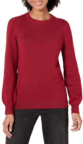 Amazon Essentials Women's Soft Touch Pleated Shoulder Crewneck Jumper