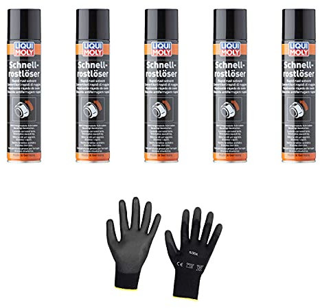 Iloda 5xOriginal Liqui Moly 300ml Schnellrostlöser 1612 Schutzhandschuhe