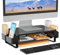 WALI Monitor Stand Riser with Storage, Computer Stand with Ventilation, Drawer and Side Storage, Laptop Stands Riser for Desks, Desk Storage, Desk Organiser Drawers, Black (STT007)