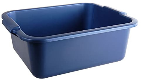 Schüssel 11 L mit Griff - eckig rosa, blau, metallic grün - Kunststoff - Allzweckschüssel - Spülschüssel - Fußwanne - Wanne (metallic blau)