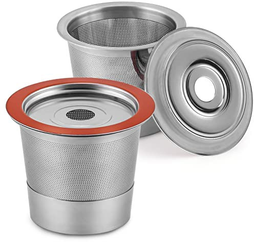 Reusable K Cups Coffee Pod Filters for Keurig 1.0 & 2.0 Single Cup Coffee Makers, Universal Refillable KCups, Keurig Filter, Reusable Kcup, K-Cups Reusable Filter (2)