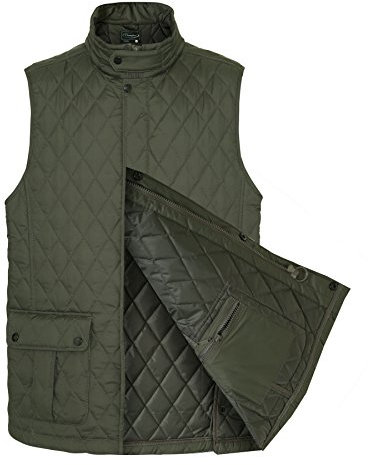 Champion Mens Country Estate Ashby Diamond Quilt BodyWarmer Olive XXL