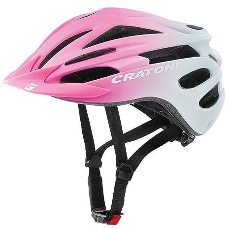 Cratoni Unisex – Erwachsene Pacer Jr Helmet, Pink/Weiß Matt, M
