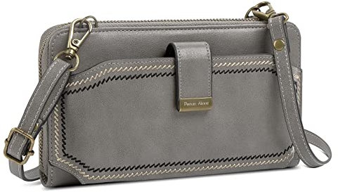 Perlvin Alinne Kleine Crossbody-Tasche für Frauen RFID-Handy-Geldbörsen-Geldbörsen-Handtaschen-Umhängetaschen für Damen