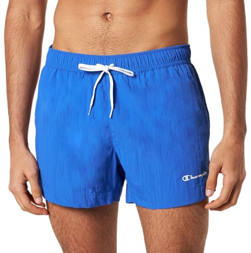 Champion Legacy Beachshorts AC Small Logo Short Costume a Pantaloncino, Blu Cobalto, S Uomo