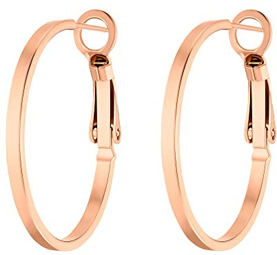 Heideman Ohrringe Elsa Damen aus Edelstahl rosegold farbend poliert Ohrcreole für Frauen rose vergoldet