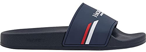 Hackett London Herren Slider Sport Slide Sandale, Blau/Marineblau, 44 EU