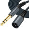 Twozoh Cable de Audio Jack de 6,35 mm a XLR Macho de 3 pines 5M, Trenzado XLR Macho a 1/4 TRS estéreo para guitarra (profesional/HiFi)