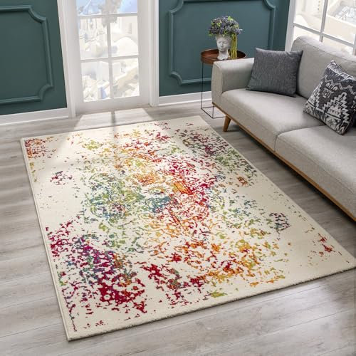 Muratap Vintage Teppich Michelangelo - Traditioneller Orientalischer Teppich Kurzflor Klassisches Design Oeko-TEX - Große: 160x230 cm - Farbe: Mehrfarbig