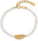 Engelsrufer Damen Armband aus vergoldetem Sterling Silber mit Feder Anhänger gold und echten Süßwasserperlen - Karabinerverschluss - längenverstellbar - nickelfrei