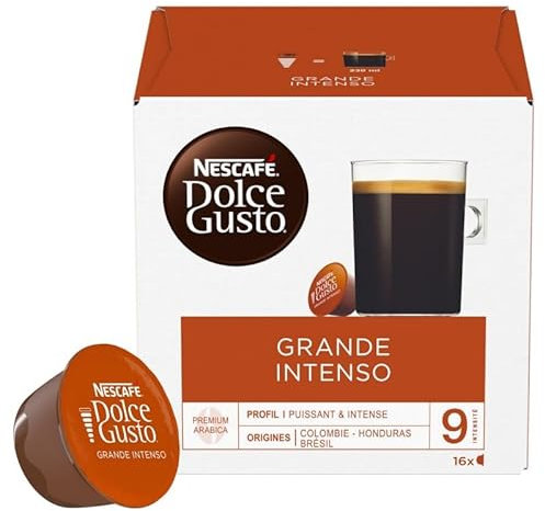Epicerie DOLCE GUSTO-Nescafé Grande Intenso 16 Capsules Café Intensité 9 144G-Lot De 3-Vendu Par Lot