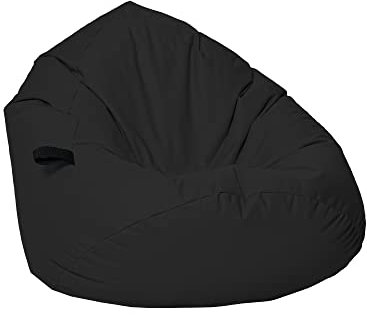 Momiralland Sitzsack Tropfenform Kastanie - für Kinder & Erwachsene – Indoor wie Outdoor da er Wasserfest ist– füllung EPS Perlen. (Schwarz, XXL - Durchmesser 88 cm für Erwachsene)