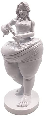 Statue Abnehmende Göttin Wohnzimmer Skulptur, Dekoration Fat Lady Figur Modell Fitness Yoga Schreibtische Dekoration Handgemacht Schlafzimmer Studio Gym Handwerk Figuren Wohnkultur