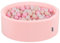 KiddyMoon 90X30cm/200 Bolas ∅ 7Cm Piscina De Bolas para Ninos Hecha En La UE, Rosa: Beige Pastel/Rosa Claro/Perla