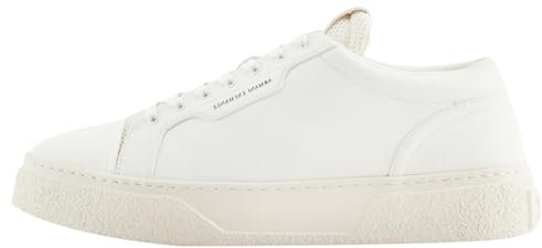 Armani Exchange Herren Lion, Grain Sole Sneaker, Off White, 42.5 EU