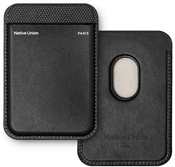 Native Union (Re Classic Wallet | Magnetisch – MagSafe-kompatibler Kartenhalter für iPhone Air, 17, 16, 15, 14 – Extra sicher & ultradünn – Pflanzliche Materialien (Schwarz)