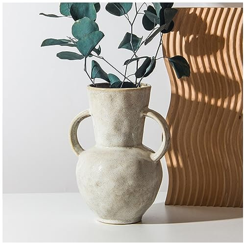 Keramikvasen, dekorativ für die Dekoration, Retro-Blumenvase, Tontopf, Steinzeug, Ornamente, Vasen, Regaldekoration, handgefertigte Vase für Tafelaufsätze, Hotel, Hochzeiten, Heimd