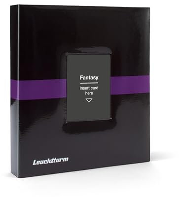 Leuchtturm 368378 TCG Album Pro Small - mit 20 Hüllen für 160 Sammelkarten wie Yu-Gi-Oh, Magic, Lorcana oder One Piece, Hardcover schwarz-violett