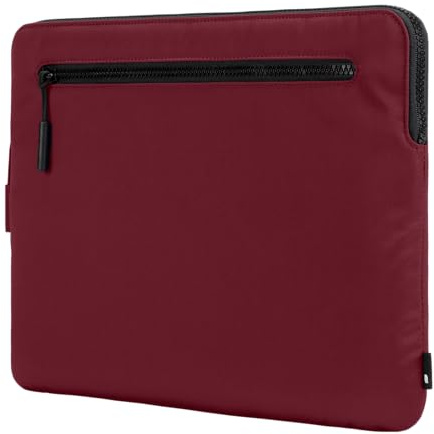 Incase Kompakte Laptop-Hülle mit Flight Nylon für MacBook/Laptop/iPad/Tablet, leicht, wetterfest, mit Einschubfach für Zubehör (Cosmic Red, 35,6 cm)