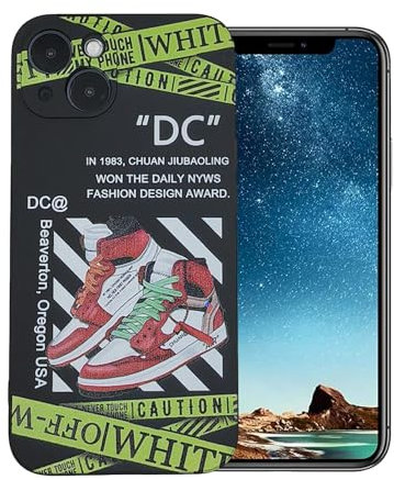 Luychow Compatible with iPhone 13 Case Soft TPU Shockproof Sports Shoes Cool Sneaker Design Phone Case for iPhone 13 for Boys Teen Girls Women Men 6.1 Inch Black