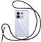 Vauki Coque pour Xiaomi Redmi Note 13 Pro 5G/Poco X6 5G avec Cordon de Collier,Silicone Transparent TPU+PC Bumper Protection Étui Lanyard avec Sangle Réglable Chaîne Case pour Redmi Note 13 Pro 5G