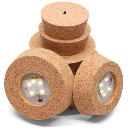 LED Terrarium Light Up Lid, Various Sizes, Battery Powered, Cork Stoppers Bottle Cork Stoppers Wooden Tapered Cork Plugs Replacement Assorted Size Corks (130 x 115 x 30 mm)