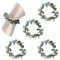 PRAOFRT 4 Stück Handgewebte Blätter serviettenringe, Elegante Servietten Schnallen für Hochzeitsfeier Abendessen Thanksgiving Jubiläum Napkin Rings