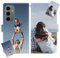 JGOYGYI Personalisierte Leder Handyhülle kompatibel mit Samsung Galaxy S24,Individuelle Eigenem Foto Bild Text Bildern Foldable Flip Klapphüllen Case hülle+Handykette