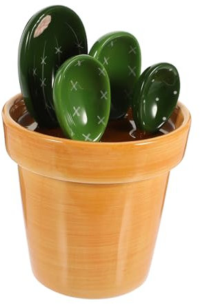1 Set misurino di cactus misurazione della farina Misurini di farina cactus led cactus measuring spoons misurino miscela figurina di cactus misurini paletta per chicchi di caffè Alipis
