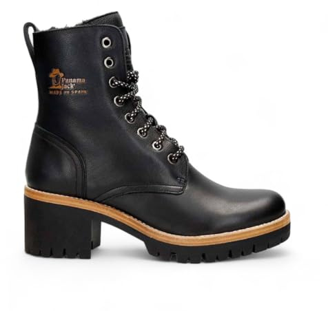 Panama Jack Damen Stiefeletten Padma B11 aus Schwarzem Leder