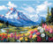 RICUVED Montagne Peinture par Numéros Adulte 40x50cm –Paysage Peinture Numéros DIY Kit Peinture avec Toile Sans Cadre, Pinceaux et Peintures Acryliques