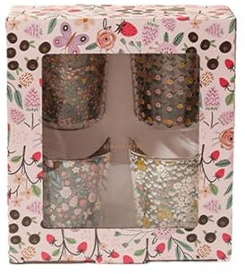 CAPIJIONG Taza de té de vidrio resistente a altas temperaturas, de 450 ml, simple y personalizada, para uso doméstico, una caja de vidrio floral