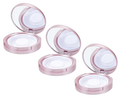 NICENEEDED 3 étui de Rangement pour Cils Circulaires avec Miroir Étuis de Rangement de Cils Vides Boîte à Cils de Voyage Contenant Cosmétique Rond pour Faux Cils