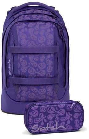 Satch pack Schulrucksack Set 2tlg. inkl. Schlamperbox (Bright Faces)