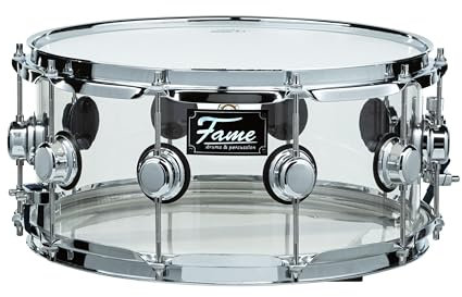 Fame Crystallica Snare 14x6,5 Clear Acryl - Snare Drum