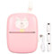 Xolsurg Mini Photo Printer Label Maker Pocket Thermal Printer with 3 Rolls Paper Notes Built in Battery (Pink)