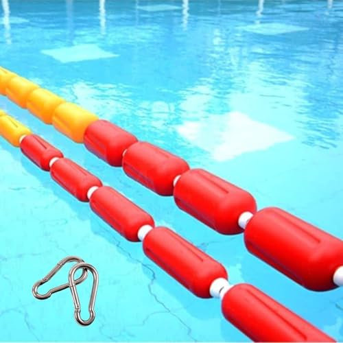 Generico Corda divisoria di Sicurezza per Piscina Lunga 7 Metri, Ideale per separare Aree Profonde da Quelle Basse, per Uso Interno/Esterno, Resistente barriera Galleggiante per Piscina (L-7 m)