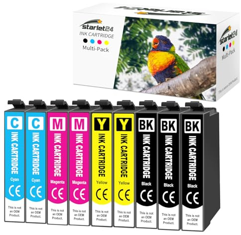 Starlet24 9X Druckerpatronen Kompatibel für Epson 405XL | für Workforce Pro WF-4820 WF-3820 WF-4830 WF-7840 WF-7830 WF-4825DWF WF-3825 WF-7835