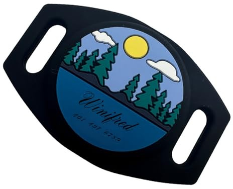 Support de suivi personnalisé gravé pour animal domestique avec nom de téléphone - Coque en silicone légère pour collier de chien - Étanche - Antirouille - Ajustement sécurisé - Décoration pour chiens