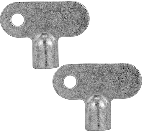 Housoutil 2pcs Radiator Vent Valves Key 5x5mm Square Radiator Bleed Plumbing Utility Key Manual Air Exhaust Valve