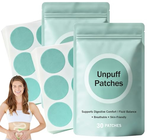 60PCS Unpuff Patches, De/tox Cleanse Patches with Dandelion & Ginger, Natural Supplement Pa tches for Dige-stive Support & Boost Energy, Skin-Friendly Pa tches for Daily Use, Vegan Formula