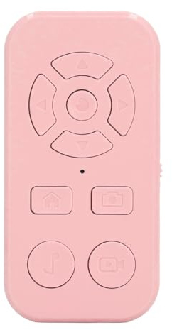 Alomejor 9 Touches-Télécommande Selfie Clicker Nouveau Tourne-Page Télécommande sans Fil pour Smartphone Photographie Batterie au Lithium Polymère (Rose)