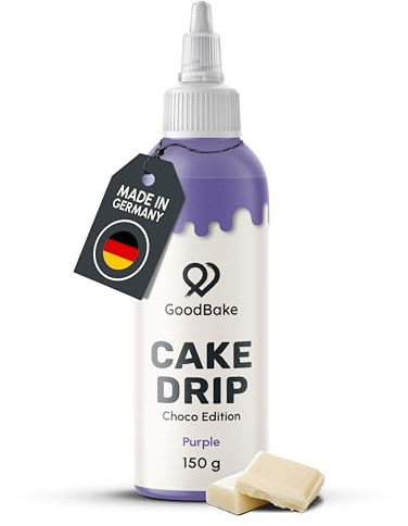 GoodBake Cake Drip Choco 150g Lila | Schokoglasur zum Dekorieren | Kuchenglasur zum Verzieren von Torten, Cup Cakes & Keksen, glutenfrei, Tortendeko Made in Germany