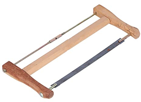 Aolidsive Frame Saw, Teakwood Hand Bow Saw with Manganese Steel Vane/Wing, Portable Woodworking Tool for Carpenters and Woodworkers, 400mm Cutting Length (Small Size (400mm))