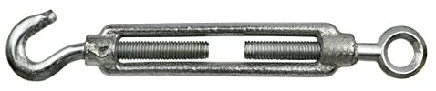 Corderie Italiane 006044772 Tenditori occhio/gancio zincati, M 8-6 pz