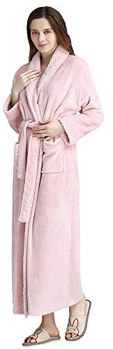 Oksun Dressing Gown Women Full Length Robe Plus Size Fleece Winter Warm Bathrobe