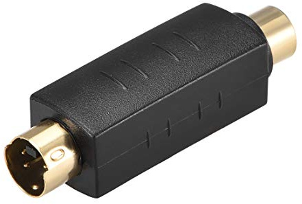 sourcing map Cinch Buchse auf S Video 4 Anschluss Stecker Stereo Adapter Koppler Schwarz