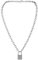 Mingjun Collana a catena semplice con ciondolo a forma di lucchetto, idea regalo per donne e ragazze e Lega, colore: Silver, cod. AD3021