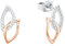 Amor Ohrstecker 925 Sterling Silber Damen Ohrschmuck, mit Zirkonia synth., 1,5 cm, Bicolor, Kommt in Schmuck Geschenk Box.